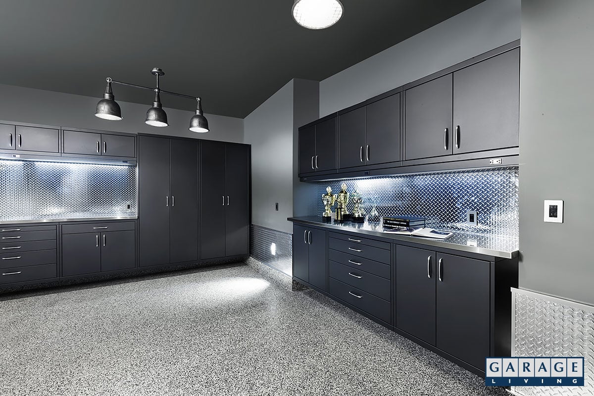 Dark grey shop floor