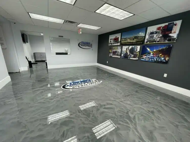 Grey epoxy showroom